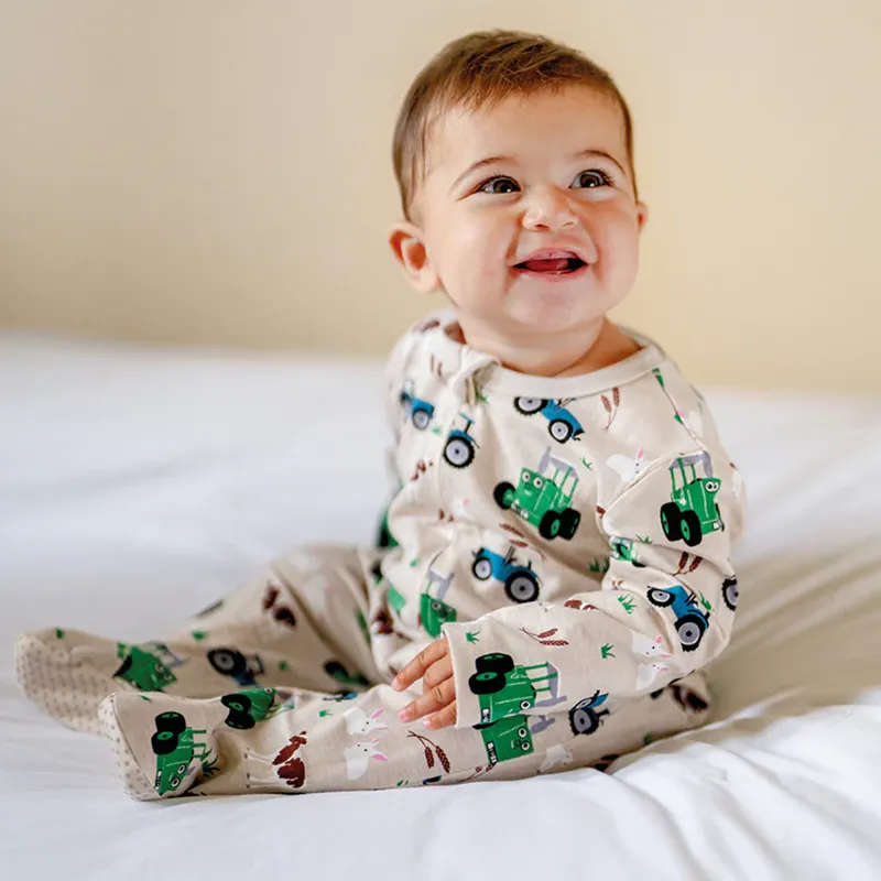 Tractor Ted Baby Sleepsuit-1